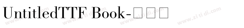 UntitledTTF Book字体转换